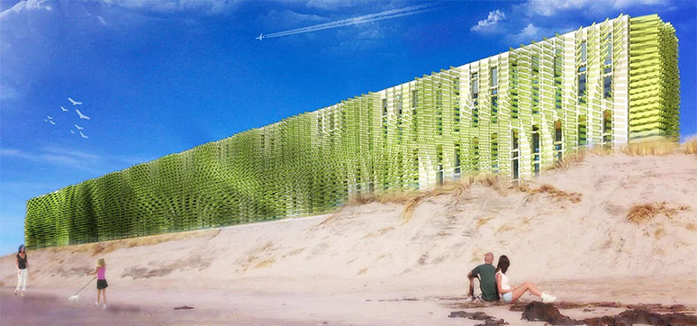 Futuristic facades building envelope that can harvest wind energy
