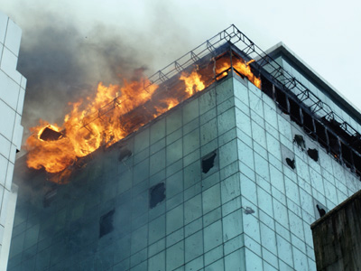 Fire in Building 
