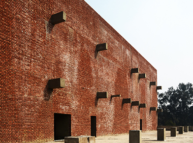 Brick facade design