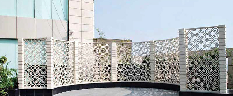 GRC glass reinforced concrete materials is used to make classical elements which looks very similar to the actual stone