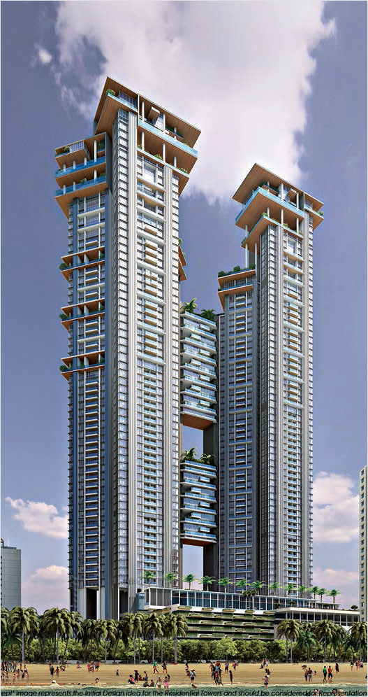 Initial concept for 25 South, Worli - Day view