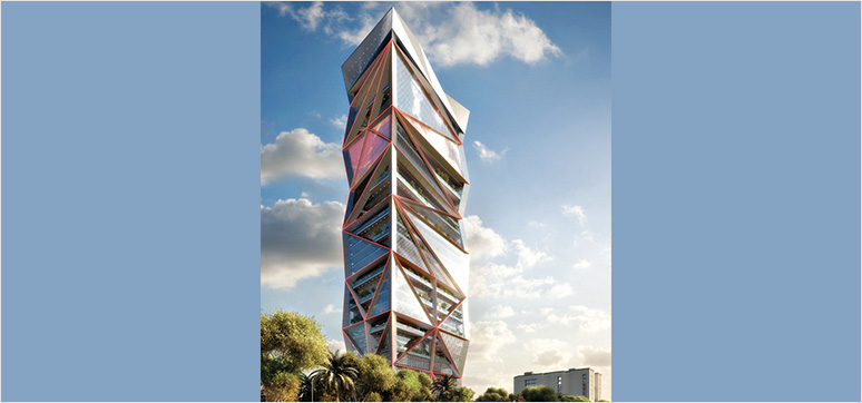 Innovative façade for a project in Mumbai for Parinee Developers
