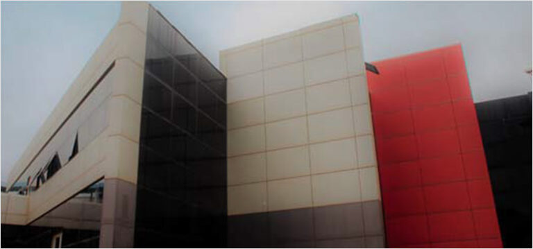 Hubli Railway Station building exterior done with Aluminium Composite Panels