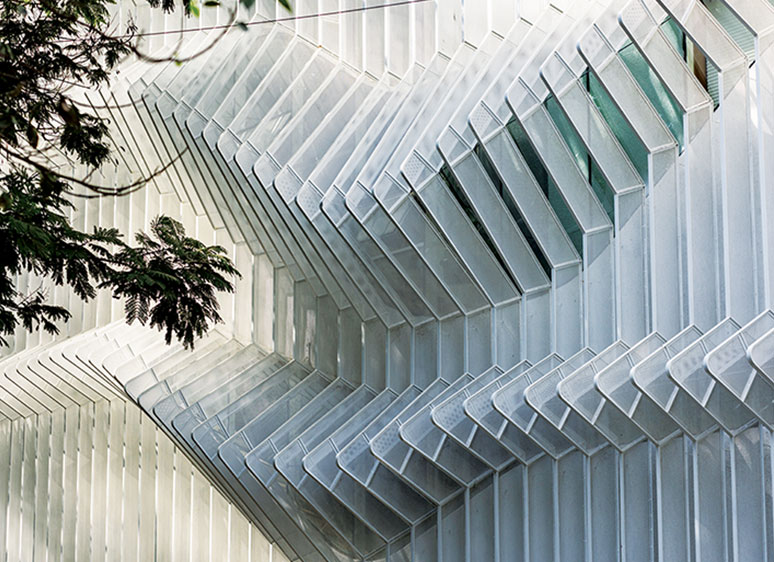 A facade representation by using Cladding panels in a project by Diamond Metal Screens