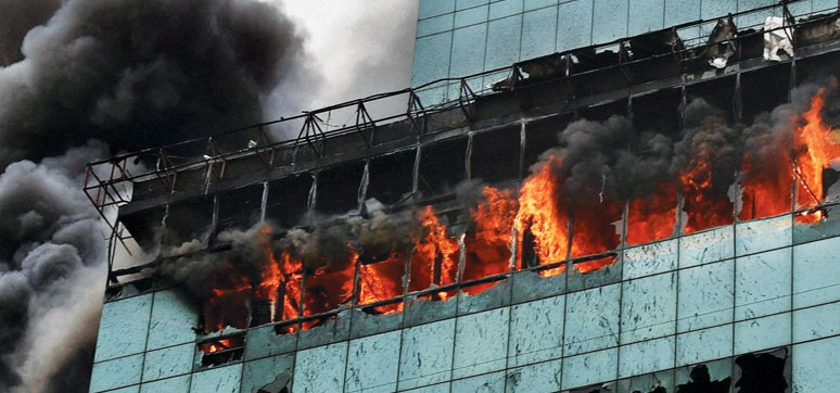 Fire at Lotus Business Tower, Andheri, Mumbai