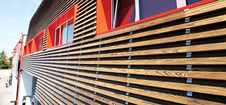 Wooden cladding panels for external facade applications