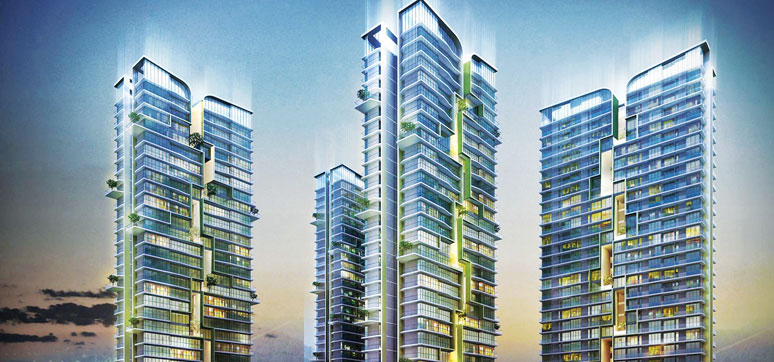 Tata Housing Serein at Thane manifesting the notion of a vertical neighbourhood through its facade