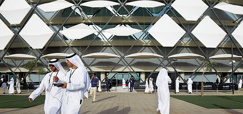 Fabric Façade at Hazza Bin Zayed Stadium