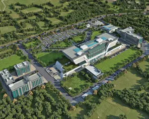 Ariel View of Front Facade Design