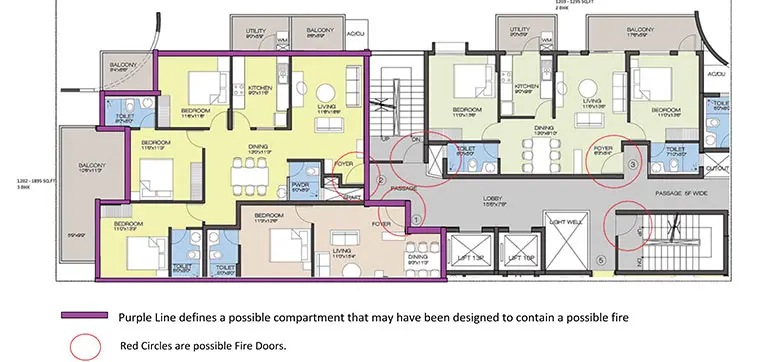 How a Compartment can be Designed on a Typical Floor Plan For an Apartment Building