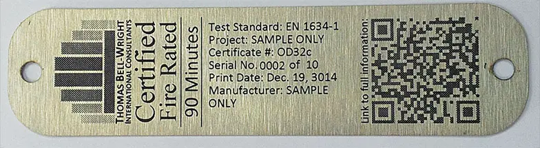 Fire Door Labels are a Common Tool to Provide the Assurance between Products which have Left the Factory and Those Which Reached the Construction Site