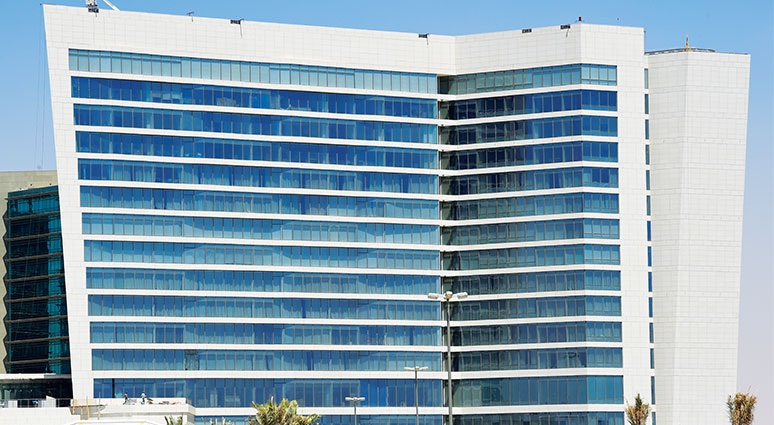 Glass Facade at Hilton Riyadh Hotel Residences