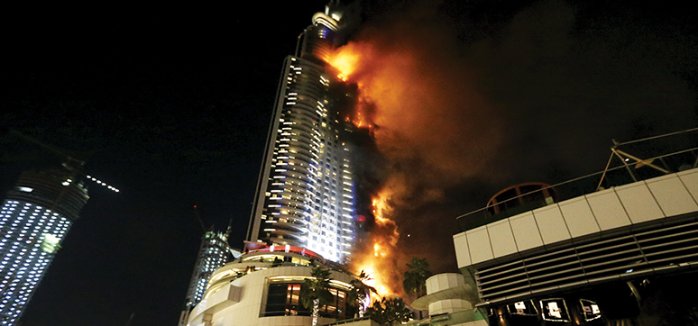 Address Downtown Hotel Fire Dubai