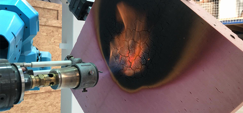 Fire Safety of Facades - Phenolic Insulation Fire Test by Blow Torch