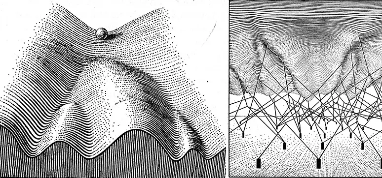 Waddington's (1957) depiction of his 'epigenetic landscape
