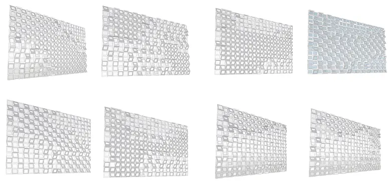 Pattern variations and distributions for office building tower design
