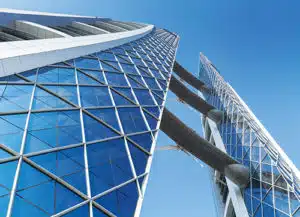 To harness energy from buildings, wind turbines have been also built into the façades