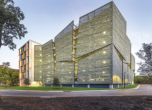 Parking Structure at Rice University with Paneled Facade for better building energy performance