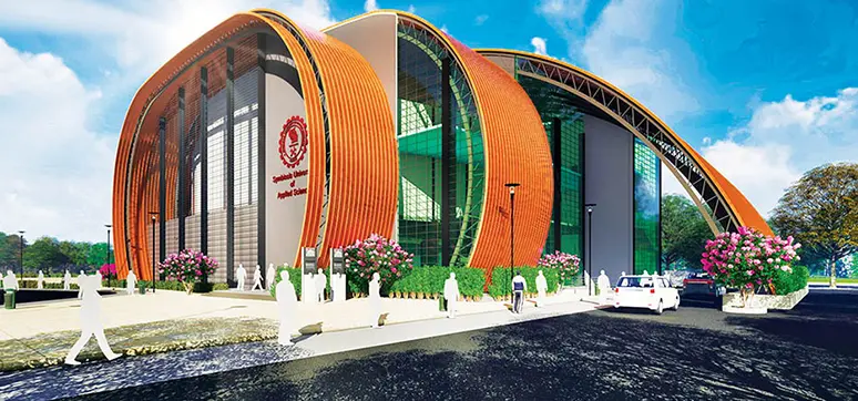 Facade design at Symbiosis University of Applied Sciences