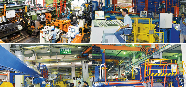 Aluminium Extrusions Presses at various plants