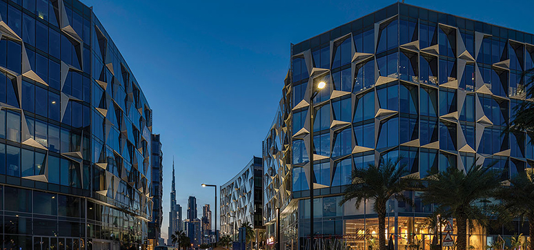  Building facade of Dubai Design District