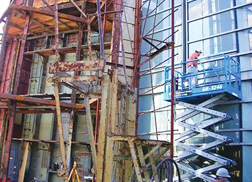 Installing the façade systems