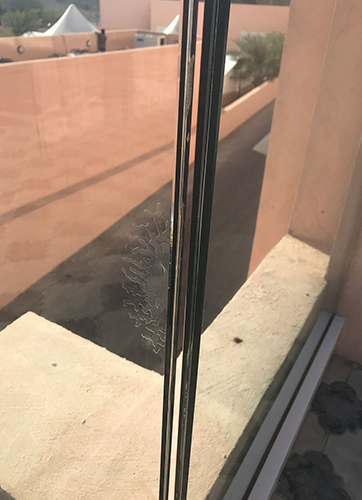 Delamination in glass – 2 years old installation