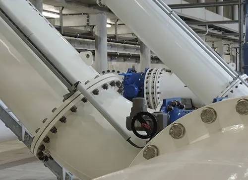Thermoplastic powder coating used for water infrastructure