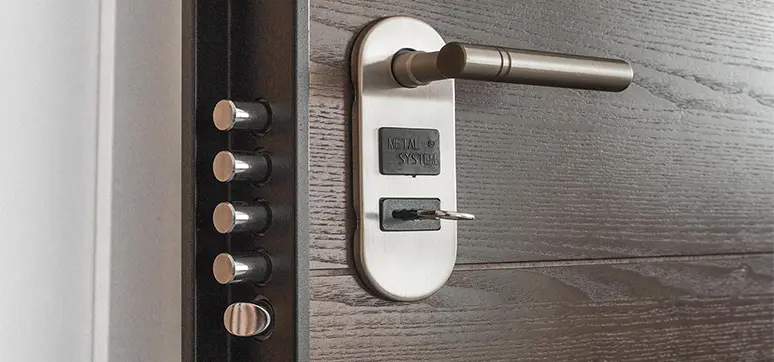 Modern door handle and lock