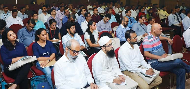 Engrossed audience during a presentation