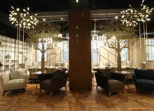 Beautiful interiors of the Bombay House: The trees are a metaphor of growth of the company over time