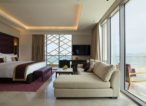Kempinski Hotel’s grand deluxe sea view room