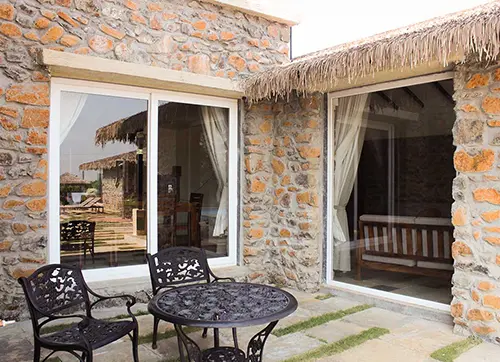 Resort in Pune - silding door & fixed window