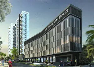 The building has a complete glass façade using performance glass from Saint Gobain – ST150