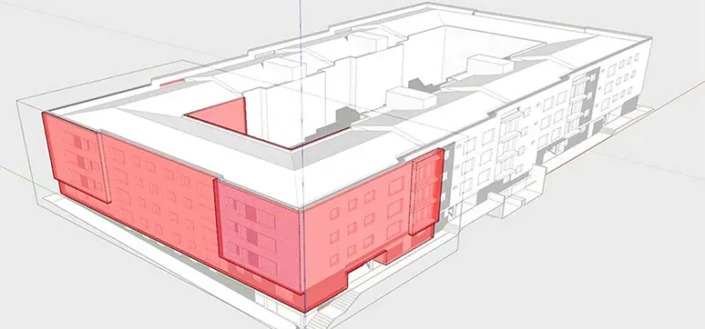 Facade Retrofitting Demonstration model