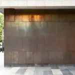 A copper cladding on exterior surface (www.axolotl.com.au/)