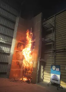 A typical BS 8414-1 test in progress