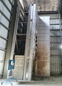 A typical BS 8414-1 test in progress