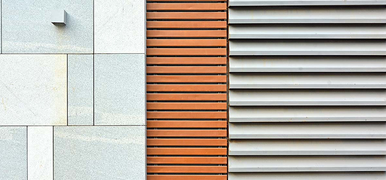 Façade palette (Granite + Terracotta + Aluminium), Lodha Venezia, Mumbai