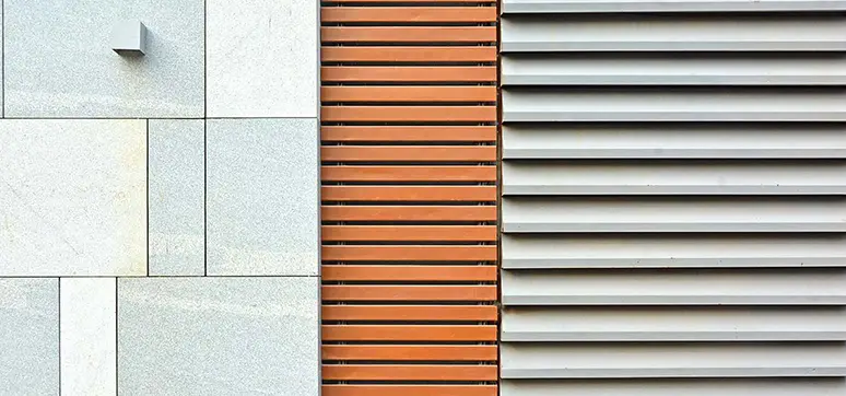 Façade palette (Granite + Terracotta + Aluminium), Lodha Venezia, Mumbai