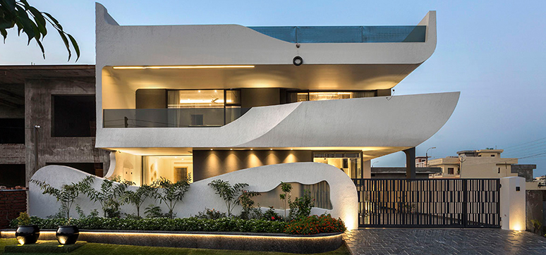 The fluidic contemporary abode by Space Race architects