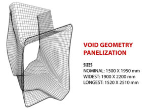 Void surface quadrilateral modules are all unique in shape and size, Architect Zaha Hadid. Image courtesy - A.K. Jain