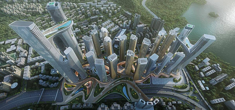 Architectural design of Shenzhen Luohu Master Plan, China