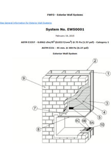 UL Product iQ™ Certification Information - Example of Compliant NFPA 285 Exterior Wall System