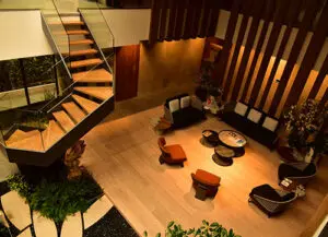 The interiors of the Jain House-Facade