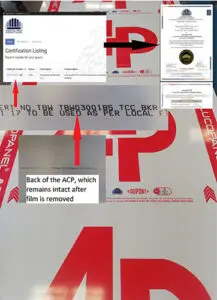 Traceability of certification markings to an online listing