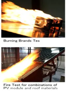 Fire Test involving photovoltaic modules on the facade and roof