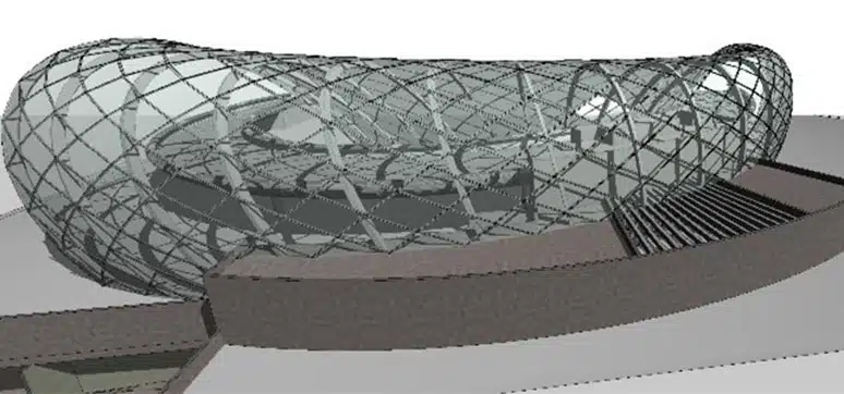 Complex curtain wall geometry modelling