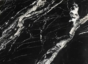 Armonia black marble with white veins