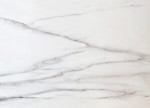 Calacutta white marble with black veins